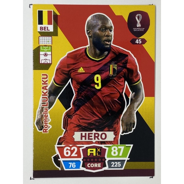 การ์ดนักฟุตบอล Romelu Lukaku ฟุตบอลโลก world cup 2022 การ์ดสะสม belgium การ์ดนักเตะ เบลเยี่ยม เบลเยี