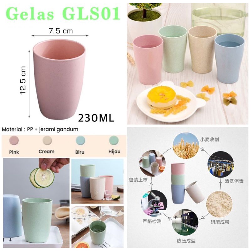 GLS01 แก้วเครื่องดื่ม 230ML แก้วเครื่องดื่มน้ํา GLS01