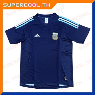 Argentina 2002 Away World Cup Vintage Jersey เสื้อบอลทีมชาติอาร์เจนตินาย้อนยุค เสื้ออาร์เจนติน่า2002