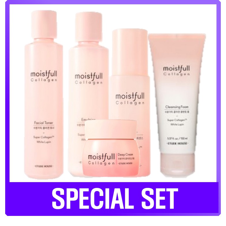 [ETUDE HOUSE] Moistfull Collagen Set (Deep Cream, Facial Toner, Eye