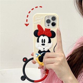 Disney เคสโทรศัพท์มือถือ ซิลิโคน กันกระแทก ลายการ์ตูนดิสนีย์มินนี่น่ารัก สําหรับ Iphone 14 13ProMax 11 12ProMax 14Pro