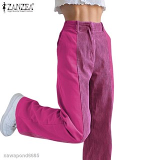 ❒✱♦ZANZEA Women Casual Stitching Corduroy Pocket Pants