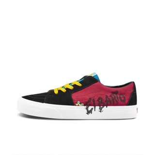 The Simpsons x Vans SK8-Low Simpsons รองเท้าผ้าใบลําลอง สําหรับผู้ชาย ผู้หญิง สีดํา สีแดง