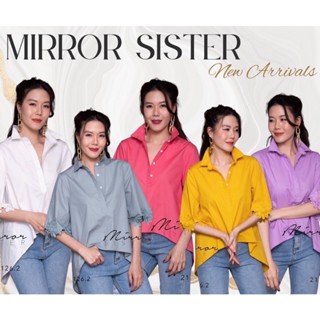 เสื้อเชิ้ตดีเทลถูกใจ หน้าสั้นหลังยาวผ่าเปิดMirrorsister