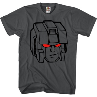 Starscream Head Shot Transformers T-Shirt เสื้อคนอ้วน เสื้อ ยืด ผู้ชาย เสื้อยืด cotton เสื้อยืด