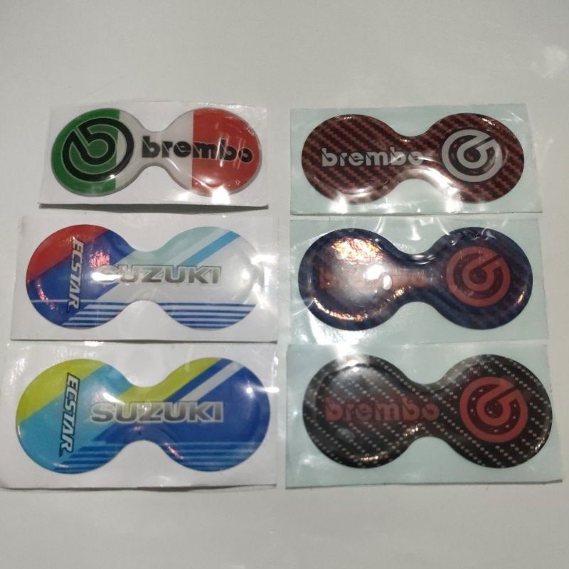 สติ๊กเกอร์นูนคาลิปเปอร์ดิสก์เบรก Brembo & Suzuki Ecstar