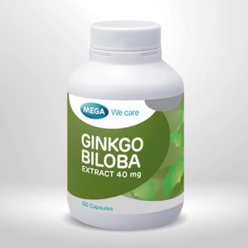 Ginkgo Biloba 40mg. 60 Cap.สารสกัดจากใบแป๊ะก๊วย