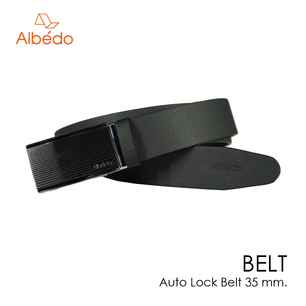 [Albedo] AUTO LOCK BELT 35 MM. เข็มขัดหัวออโต้ล็อค หนังแท้ - ABMI01999