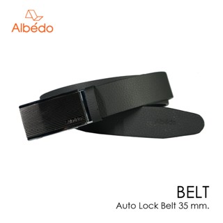 [Albedo] AUTO LOCK BELT 35 MM. เข็มขัดหัวออโต้ล็อค/เข็มขัดหนังแท้/เข็มขัดทำงาน/เข็มขัดผู้ชาย/เข็มขัด - ABMI01999