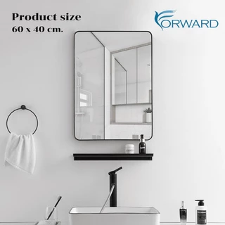 กระจกเงา กระจกแขวน กระจกติดผนัง สีดำ ขนาด60x40 wall mirror รุ่น mirror-003