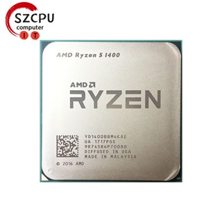 Amd Ryzen 5 1400 R5 1400 3.2 GHz ซ็อกเก็ตเกมมิ่งเซน 0.014 quad-core แปดเธรด CPU โปรเซสเซอร์ yd1400bbm4kae AM4