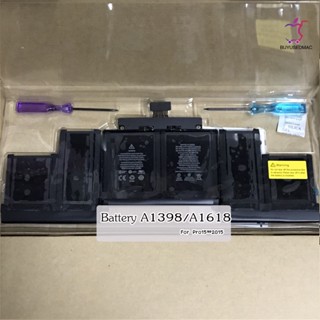 [พร้อมส่ง] BatteryA1398/A1618แบตA1618-A1398 ไขควงในชุด เปลี่ยนเองได้ รับประกัน6เดือน