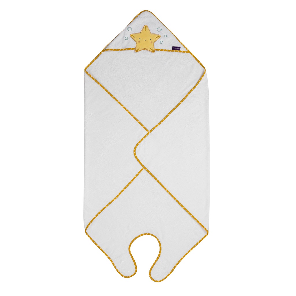 Clevamama : Bamboo Extra Large Apron Baby Bath Towel - ผ้าขนหนูใยไผ่ สำหรับทารก