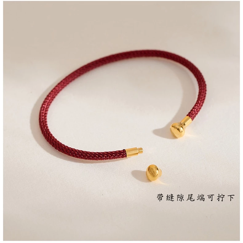 สร้อยข้อมือเชือกลวดเหล็กถักรูปตัว C 3 มม. สีแดง thumbnail 9