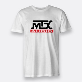 [COD]Mowei7 [พร้อมส่ง] เสื้อยืดผ้าฝ้าย 100% พิมพ์ลาย Mtx Audio สีขาว โอเวอร์ไซซ์ ของขวัญคริสต์มาส สําหรับผู้ชาย XS-6XLS-