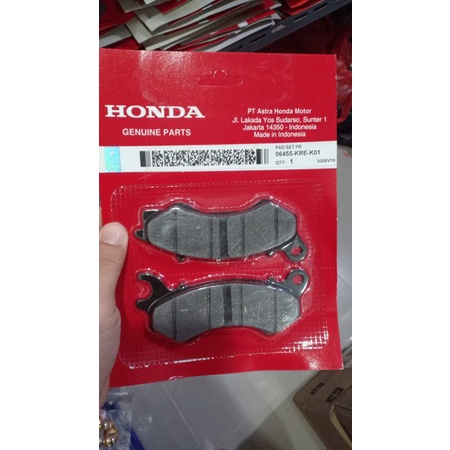 ผ้าเบรคหน้าสําหรับ PCX 150 06455 KRE K01 เก่า (ยาว)