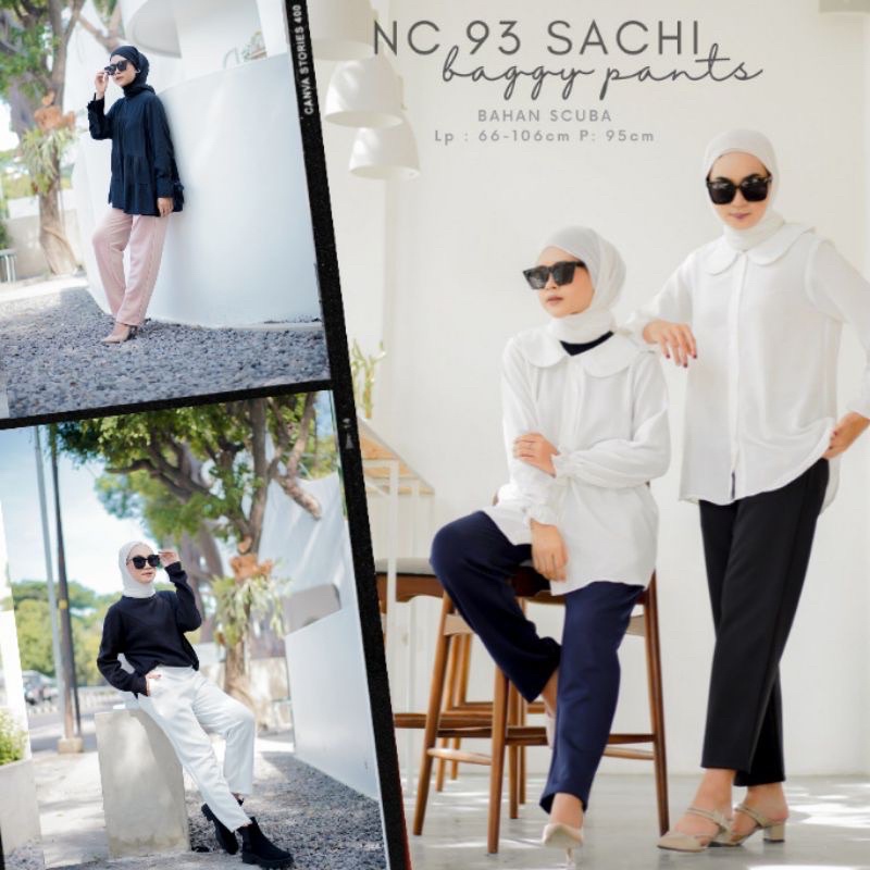 Sachi BAGGY PANTS / BAGGY TROUSERS / SCUBA TROUSERS