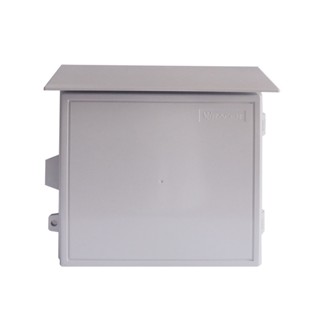 ตู้พลาสติกกันน้ำกันฝุ่น ฝาทึบ มีหลังคา RCR02 สีเทา OUTDOOR PLASTIC BOX WITH ROOF RCR02