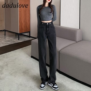 DaDulove💕 New Waist Adjustable Jeans High Waist Loose Wide Leg Pants Fashion Women Plus Size Straight Leg Pants