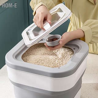 Hom-E Rice Food Storage Containers Collapsible Dog Pet Cat Flour Bin Leakproof Sealable Kitchen Container