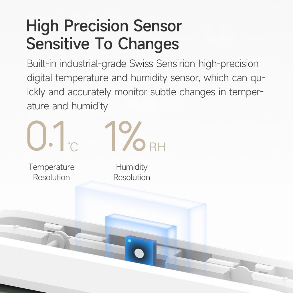 Mijia เครื่องวัดอุณหภูมิและความชื้นอัจฉริยะ 3 เกรดอุตสาหกรรมความแม่นยําสูงเซ็นเซอร์ดิจิตอลจอแสดงผล LCD พร้อมวันที่สัปดาห์เวลาอุณหภูมิความชื้นและความสะดวกสบาย - รูปที่ 5