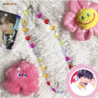 🎀🌸สร้อยคอลูกปัดหัวใจหลากสี น่ารักใส่เต้นแคนดี้เหมือนแฮชาน คิ้วท์ๆ🌸🎀