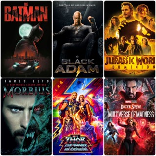 [DVD HD] หนังแอคชั่น-ไซไฟ 6 เรื่อง-6 แผ่น ☆BlackAdam☆TheBatman☆Thor4☆DoctorStrange2☆Morbius☆JurassicWorld3