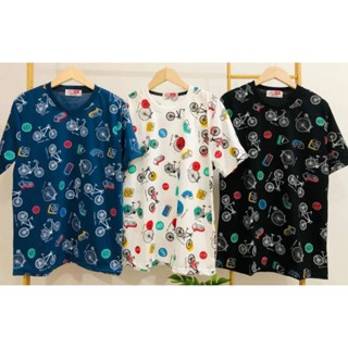 เสื้อครอบครัวลายจักรยานพร้อมส่ง