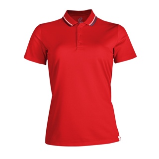 EGO SPORT EG6188 เสื้อโปโล เสื้อโปโลผู้หญิง สีแดงเข้ม แห้งง่าย ระบายอากาศได้ดี Anti-Bacterial