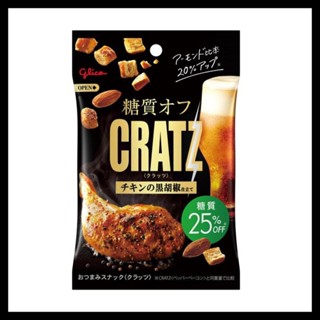 Ezaki Glico Sugar Off Krats ขนมปังกรอบ&lt;ไก่พริกไทยดำ&gt; 42g