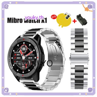 Mibro watch X1 สายรัดข้อมือสมาร์ทวอทช์ โลหะ สเตนเลส ป้องกันหน้าจอ สําหรับเล่นกีฬา 1229