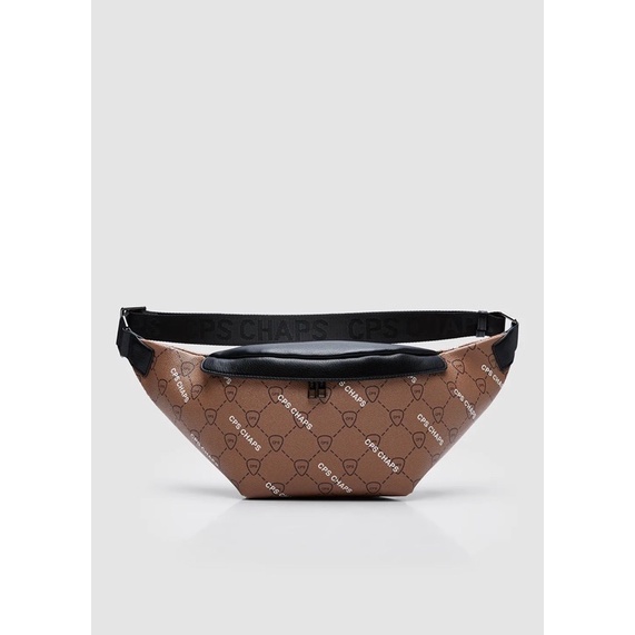 CPS Chps กระเป๋าคาดเอว/อกลายโมโนแกรม มีซิปรูดเปิด-ปิดด้านหน้า สายปรับขนาดได้