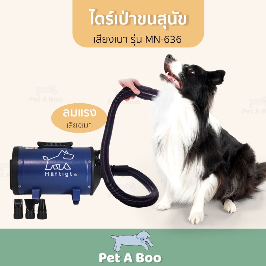 ไดร์เป่าขนสุนัข เครื่องเป่าขนสุนัข ที่เป่าขนหมา เสียงเบากว่าไดร์เป่าผมคน รุ่น MN-636 | Häftigt