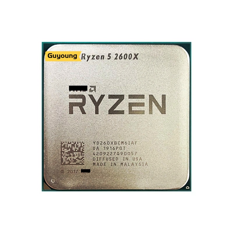 โปรเซสเซอร์ CPU Ryzen 5 2600X R5 2600X 3.6 GHz ใช้สำหรับเล่นเกม Zen+ 0.012 หกคอร์ สิบสองเธรด YD260XB