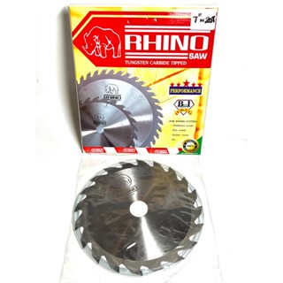 RHINO ใบเลื่อยวงเดือน ขนาด 7 นิ้ว 20 ฟัน ( 7x20T ) ตรา แรด ของแท้ ( ใบเลื่อย / วงเดือน / ใบวงเดือน 7 นิ้ว คาร์ไบด์ )