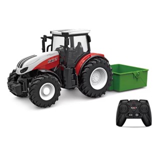 รถไถบังคับวิทยุTRACTOR 1:24 2WD 2.4GHz มีไฟ แบตเตอรี่ชาร์จ อุปกรณ์พร้อมเล่น