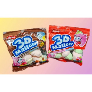 3d mallow มาร์ชเมลโล่ ไอศครีม ไส้ช็อคโกแลต 30g.และ ไส้สตอเบอรี่ เล็ก 22.5.