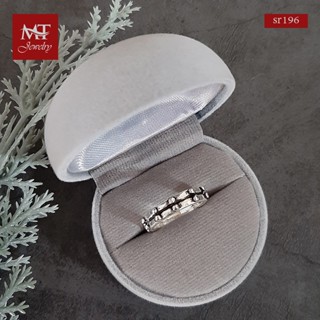 MT แหวนเงินแท้ วินเทจ งานรมดำ ไซส์: 53, 56, 58 Solid 925 Sterling Silver Ring (sr196) MT Jewelry มณีธารา