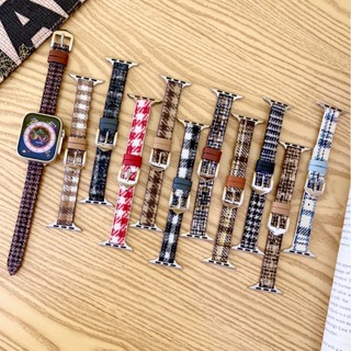 สายนาฬิกาข้อมือหนัง ผ้าขนสัตว์ แบบบาง สําหรับ Ap watch Band 38 มม. 40 มม. 42 มม. 44 มม. 41 มม. 45 มม. 49 มม. i* watch Ultra Series 8 7 6 5 4 3 2 se