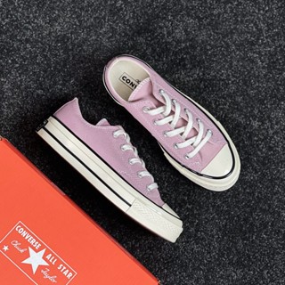 Converse Chuck 1970s รองเท้าผ้าใบ ข้อสั้น สีม่วง สีชมพู