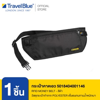 Travel Blue กระเป๋าคาดเอว 5018404001146 ซ่อนเงิน กระเป๋ากันขโมย RFID Money Belt - สีดำ