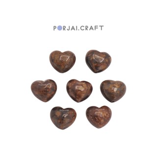 Bronzite heart bead ลูกปัดหัวใจบรอนไซต์ 16mm