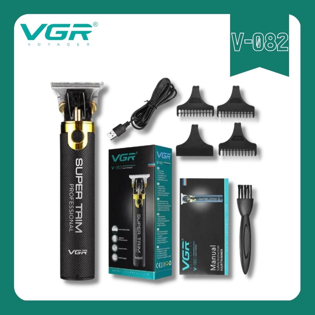 VGR navigator professional hair trimmer ปัตตาเลี่ยนตัดแต่งทรงผมและหนวด เครา จอนแบบไร้สาย รุ่น V-082