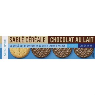 Cereal Chocolate Cake Biscuits Monoprix 200 G.