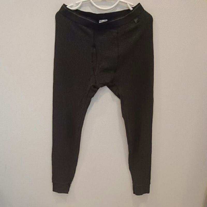 Uniqlo Heattech ฮีทเทค กางเกงให้ความอบอุ่น ขายาว สีดำ 28-32" มือสอง ของแท้