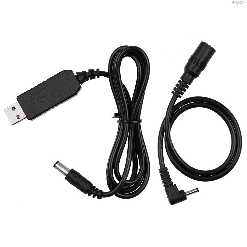 Andoer ACK-E10 5V USB Dummy Battery DC Coupler (Replacement for LP-E10) with Power Adapter Compatible with  EOS Rebel T3/T5/T6/T7/T100/Kiss X50/Kiss X70/1100D/1200D/1300D/2000