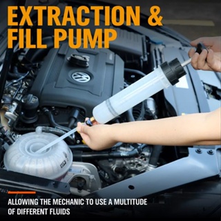 200CC รถมือปั๊มน้ำมัน Extractor ของเหลวสกัด บรรจุเข็มฉีดยา Car Oil Fluid Extractor ขวดจัดส่งคู่มือ น้ำมัน ปั๊มถ่ายของเหล