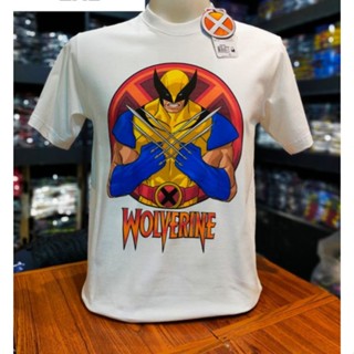 เสื้อยืดMarvel ลิขสิทธิ์แท้ ลายWolverine สีขาว (MVX-344)