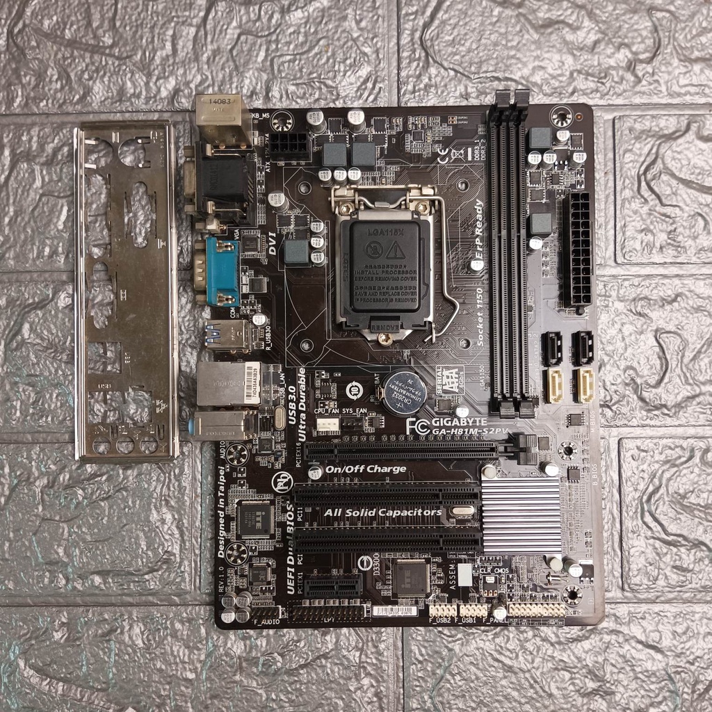 ⚡️เมนบอร์ด GIGABYTE H81M-S2PV LGA1150 มีฝาหลัง ฟรี Speakerเมนบอร์ด