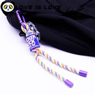 พวงกุญแจคู่รัก สีรุ้ง ออกแบบเฉพาะ กระเป๋าเป้สะพายหลัง จี้ LGBT เชือกเส้นเล็ก เกย์ ผู้ชาย ผู้หญิง เกย์ เครื่องประดับ